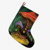 Grande Chaussette De Noël Un monde de champignons (Devant (Accrochage))