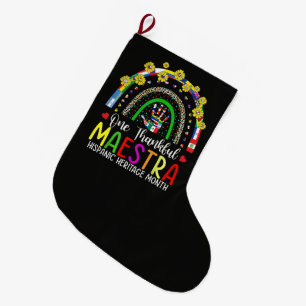 Grande Chaussette De Noël Une Maestra reconnaissante Professeur Mois du patr