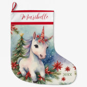 Grande Chaussette De Noël Unicorn (Devant)