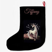 Grande Chaussette De Noël Unicorne personnalisée (Dos)
