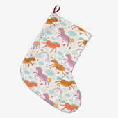 Grande Chaussette De Noël Unicornes (Devant (Accrochage))