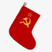 Grande Chaussette De Noël Union soviétique (URSS) (marteau communiste et fau (Devant (Accrochage))