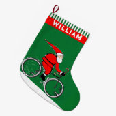 Grande Chaussette De Noël Vacances à vélo (Devant (Accrochage))