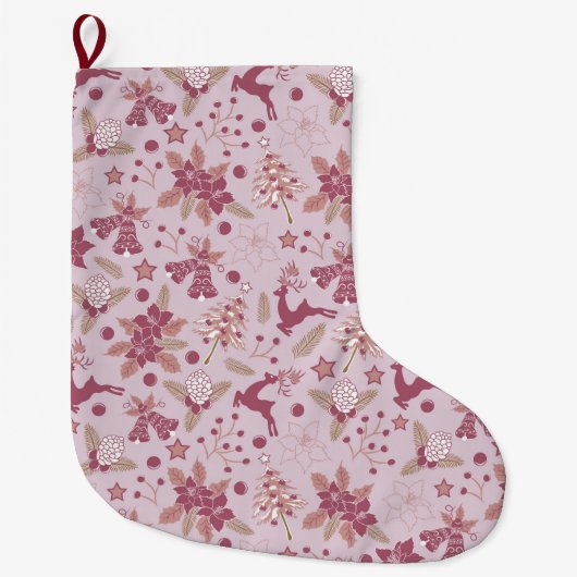 Grande Chaussette De Noël vacances de Noël (Devant)
