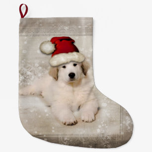Grande Chaussette De Noël Vacances de Noël - casquette de Père Noël de ch
