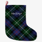 Grande Chaussette De Noël Vacances de Noël planifiées MacKenzie Tartan (Devant)