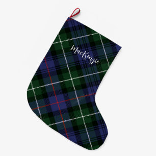 Grande Chaussette De Noël Vacances de Noël planifiées MacKenzie Tartan