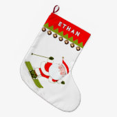Grande Chaussette De Noël Vacances de ski (Devant (Accrochage))