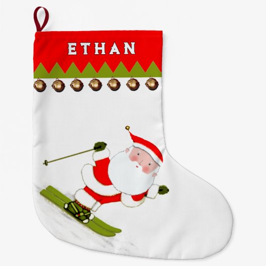 Grande Chaussette De Noël Vacances de ski (Devant)