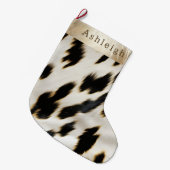 Grande Chaussette De Noël Vache blanche noire (Devant (Accrochage))