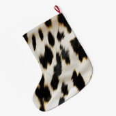 Grande Chaussette De Noël Vache blanche noire (Dos (Accrochage))