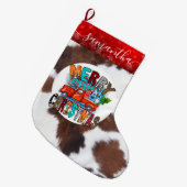 Grande Chaussette De Noël Vache cacher ferme Van Christmas Stocking (Devant (Accrochage))