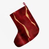 Grande Chaussette De Noël Vachette à crème rouge occidentale (Dos (Accrochage))