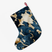 Grande Chaussette De Noël Vachette bleue Nom de Noël (Dos (Accrochage))