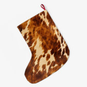 Grande Chaussette De Noël Vachette Brown (Dos (Accrochage))
