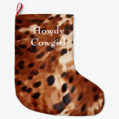 Grande Chaussette De Noël Vachette noire Brown (Devant)