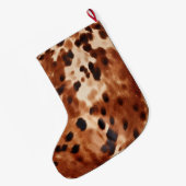 Grande Chaussette De Noël Vachette noire Brown (Dos (Accrochage))