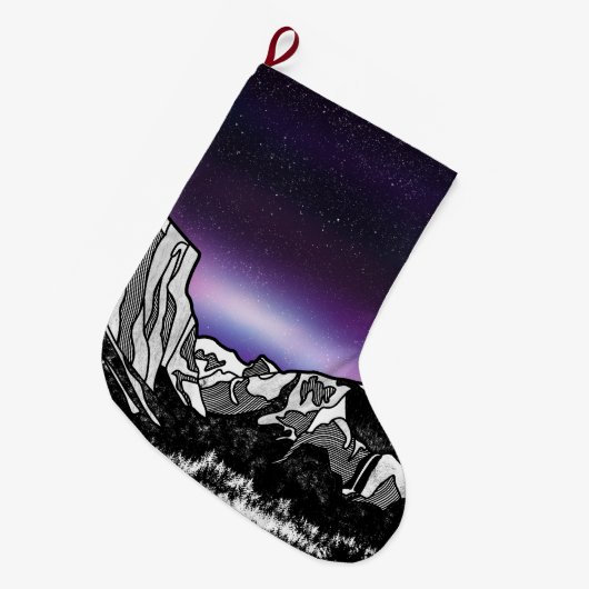Grande Chaussette De Noël Vallée de Yosemite (Devant (Accrochage))