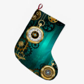 Grande Chaussette De Noël Veille bijoux Steampunk sur un Arrière - plan vert (Devant (Accrochage))