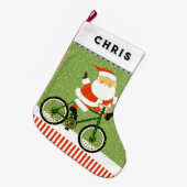 Grande Chaussette De Noël Vélo Vacances cadeau (Devant (Accrochage))