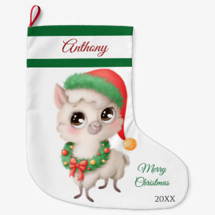 Grande Chaussette De Noël Verrerie d'agneau Grande réserve de Noël