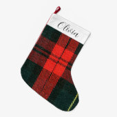 Grande Chaussette De Noël Vert et Rouge (Devant (Accrochage))