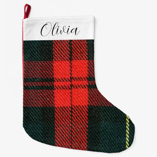 Grande Chaussette De Noël Vert et Rouge (Devant)