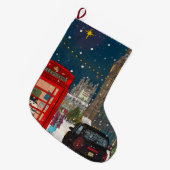 Grande Chaussette De Noël Ville de Noël de Londres (Devant (Accrochage))