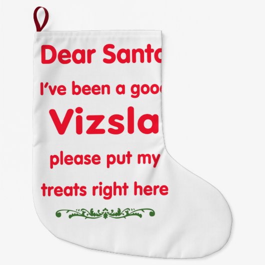 Grande Chaussette De Noël vizsla (Devant)