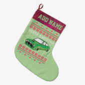 Grande Chaussette De Noël Voiture de Rallye laide Sweat de Noël (Devant (Accrochage))