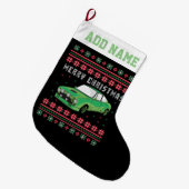 Grande Chaussette De Noël Voiture de Rallye laide Sweat de Noël (Devant (Accrochage))