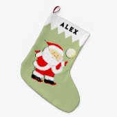 Grande Chaussette De Noël Volley-ball Père Noël (Devant (Accrochage))