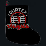 Grande Chaussette De Noël Volleyball AJOUTER LE NOM Spike Ball Attaque Équip<br><div class="desc">Volleyball AJOUTER NOM Spike Ball Attack Team Sports Athlete design - Personnaliser avec votre nom ou texte personnalisé!</div>