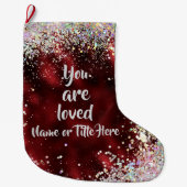 Grande Chaussette De Noël Vous êtes adoré Personnalisé (Devant)