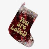 Grande Chaussette De Noël Vous êtes Loved Affirmation Rappel (Devant (Accrochage))