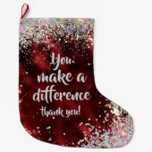 Grande Chaussette De Noël Vous faites une différence (Devant)