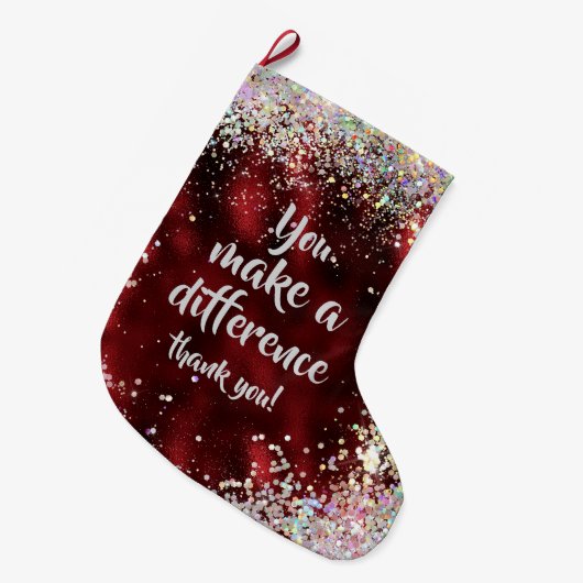 Grande Chaussette De Noël Vous faites une différence (Devant (Accrochage))