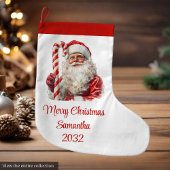 Grande Chaussette De Noël Warmish Santa Claus Trendy Modern Holiday Stocking