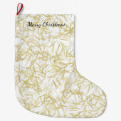 Grande Chaussette De Noël White Gold Glam Glitzy Christmas (Devant)