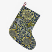 Grande Chaussette De Noël William Morris Kennet Fond d'écran Floral Bleu (Devant (Accrochage))