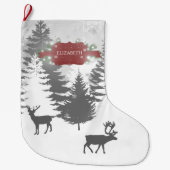 Grande Chaussette De Noël Winter Wonderland Noël Stocker - Rouge (Devant)