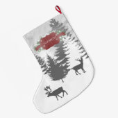 Grande Chaussette De Noël Winter Wonderland Noël Stocker - Rouge (Dos (Accrochage))