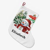 Grande Chaussette De Noël Winter Wonderland - Personalized Stocking (Devant (Accrochage))
