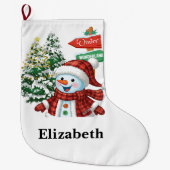 Grande Chaussette De Noël Winter Wonderland - Personalized Stocking (Devant)