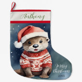 Grande Chaussette De Noël Xmas Otter (Devant)