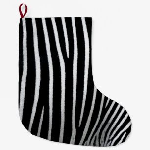 Grande Chaussette De Noël Zebra Skin