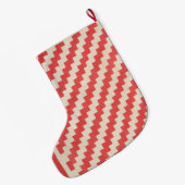 Grande Chaussette De Noël Zigzag Quilt (Dos (Accrochage))