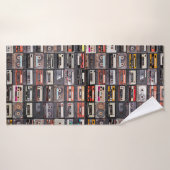 Grande collection de cassettes audio. Musique rétr (Serviette de bain)