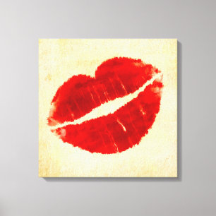 Grande copie rouge grunge fraîche de toile de