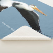 Grande couverture de sherpa pélican blanc (3/4)